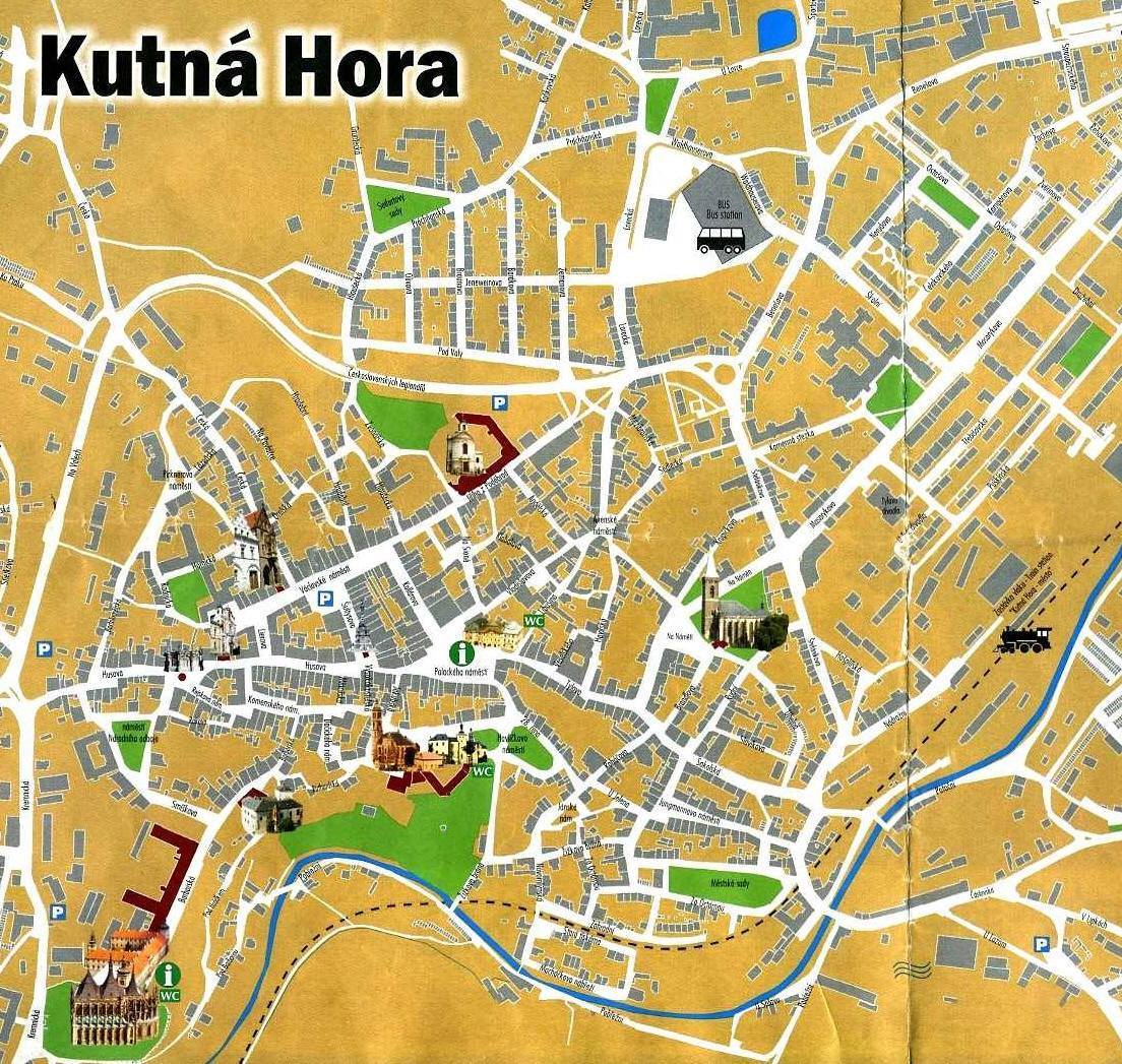 mapa kutná hora Mapa Kutná Hora   Plano de Kutná Hora mapa kutná hora